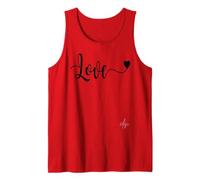 Love Black Text Heart | Authentic Italian dolceSenso Brand Tank Top