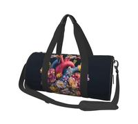 Love blossoms Canvas travel bag, large capacity, can be carried on the shoulder