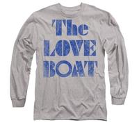 Love Boat Distressed Mens Long Sleeve T Shirt, Athletic Heather, Large