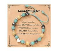 Love Bracele T Natural Stone Adjustable Hand Woven Bracelet Graduation Season Couple Bracelet Analog Watch for Boys (C, One Size)