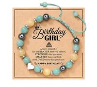 Love Bracele T Natural Stone Adjustable Hand Woven Bracelet Graduation Season Couple Bracelet Stud Christmas Earrings (D, One Size)