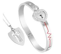 Love Bracelet For Couples, Projecting Heart Bracelet For Couples, Modern Love Bracelet, Wedding Dating Party Office Travel Commute Occasions, se beskrivning, Stainless Steel, Unisex