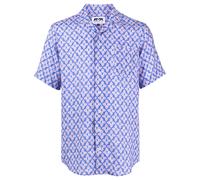 LOVE BRAND & Co. graphic-print linen shirt - Blue S-M-XL