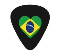 Love Brazil Flag Guitar Picks Plectrums For Guitar Bass 12 Pack