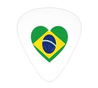 Love Brazil Flag Guitar Picks Plectrums For Guitar Bass 12 Pack