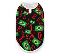 Love Brazilian Flag Funny Dog Vest Shirt Soft Comfortable Tank Top Cute Clothes for Cat Puppy