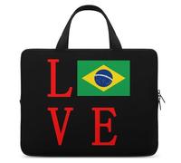 Love Brazilian Flag Trendy Laptop Bag with Handle Computer Carrying Case Lightweight Briefcases for Working
