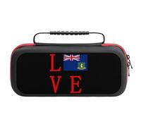 Love British Virgin Islands Flag Fashion Slim Carrying Case for Switch Hard Portable Protective Cover for Game Card