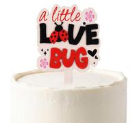 Love Bug Baby Shower Decorations - Joybileefun A Little Love Bug Big Cake Toppers Party Decorations Ladybug Decor Cupcake Toppers for Gender Reveal Baby Shower Birthday Party