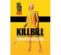 Love By Canvas Kill Bill Vol. 1 Movie Poster, Quentin Tarantino Film, Yellow and Black Wall Art Print, Gloss Photo Paper 2 Sizes Unframed (A3)