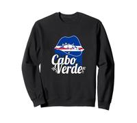 Love Cabo Cape Verde With Cape Verdean Flag Lips Sweatshirt