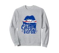 Love Cabo Cape Verde With Cape Verdean Flag Lips Sweatshirt