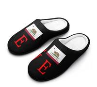Love California State Flag Cotton Slipper for Women Indoor Outdoor House Shoes Anti-Skid Slippers with Rubber Sole