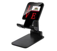 Love California State Flag Plastic Phone Stand Folding Adjustable Mobile Holder Compatible with All Smartphone