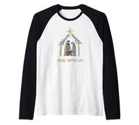 Love Came Down Christian Christmas Nativity Manger Jesus Raglan Baseball Tee
