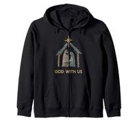 Love Came Down Christian Christmas Nativity Manger Jesus Zip Hoodie