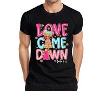 Love Came Down Luke 2:11 Christmas Angel Baby Jesus Gift Men's T-Shirt, black, M