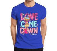Love Came Down Luke 2:11 Christmas Angel Baby Jesus Gift Men's T-Shirt, blue, M