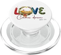 Love Came Down Nativity Christmas Baby Jesus Manger Bible PopSockets PopGrip for MagSafe