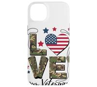 Love Camo American Flag Heart Combat Boots Military Family Case for iPhone 14 Plus