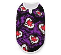 Love Canada Canadians Heart Print Pet Clothes T Shirt Pets Clothing Vests Tee Tops Dogs Costume Coat For Dog Cat S