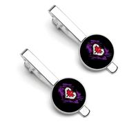 Love Canada Canadians Heart Tie Clip And Cufflinks Tacks Pin Cuff Links Ties Bar for Necktie 2 Set