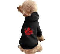 Love Canada Heartbeat Dog Hoodie Shirts Pet Clothes for Small Puppy Cat Costume 2XL