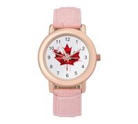Love Canada Heartbeat Wrist Watches for Women Men Quartz Stainless Steel Watch Easy to Read