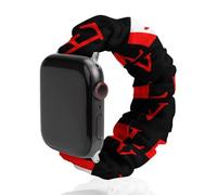 Love Canadian Flag Printed Scrunchie Watch Band Compatible with IWatch Soft Elastic Replacement Straps