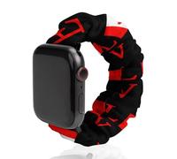 Love Canadian Flag Printed Scrunchie Watch Band Compatible with IWatch Soft Elastic Replacement Straps