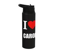 Love Carol My Wife Daughter Partner Girlfriend Sister Stainless Steel Insulated Water Bottle