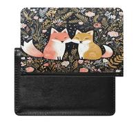 Love Cartoon Fox Passport Holder Passport Wallet Document Organizer Protector PU Leather Card Slot Travel Accessories