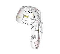 love Cartoon fox Print Helmet Cap Quick Dry Cycling Skull Wrap Breathable Polyester Adjustable Adult Summer Beanie