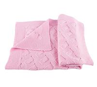 Love Cashmere Girls 100% Cashmere Baby Blanket - Baby Pink - hand made in Scotland