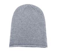 Love Cashmere Ladies 100% Extrafine Lambswool Beanie Hat - Light Grey - Hand Made in Scotland by Shorts of Hawick