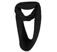 Love Cashmere Mens Zig-Zag 100% Cashmere Infinity Scarf Snood - Black - made in Scotland