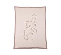 Love Cashmere Unisex 100% Cashmere Baby Cot Blanket - Teddy Bear - Natural Multi - made in Scotland