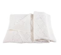 Love Cashmere Unisex Luxury 100% Cashmere Baby Blanket - White - hand made in Scotland RRP £160
