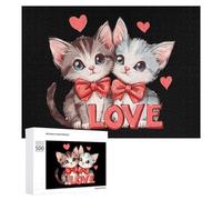 LOVE Cat Jigsaw Puzzles for Adult Family Activities Games Home Decor Puzzle 500 PCS