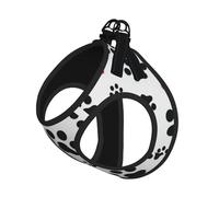 Love Cat Paw Heart Puppy Foot Print Print Dog Harness and Leash Set,Breathable Adjustable Escape Proof Vest for Cats Dogs