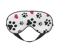 Love Cat Paw Heart Puppy Foot Print Print Functionality Cozy Eye Mask Adjustable Strap Nap Night Travel Camping Yoga Relax