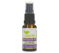Love CBD Entourage CBD Oil Spray - Premium Medium Strength 800mg Broad Spectrum - Vegan Friendly - 20ml - UK Made