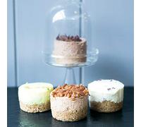 Love Cheesecakes, 12 Individual Cheese Cakes, Lemon and Lime, Milk and White Chocolate, Caramel and Toffee.
