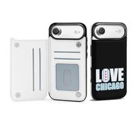 Love Chicago Phone Case Compatible with iPhone 17/17 Air/17 Pro/17 Pro Max Flip Protective Cover with Card Holder