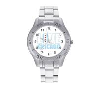 Love Chicago Vintage Wrist Watches Men's Classic Business Watch Casual Stainless Steel Band for Boyfriend Father