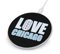 Love Chicago Wireless Charger Pad 10W Max Compatible with iPhone Portable Fast Charging Station