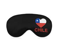 Love Chile Sleeping Mask with Adjustable Strap Soft Eye Cover Blackout Blindfold for Travel Relax Nap