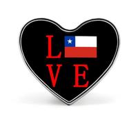 Love Chilean Flag Heart Metal Brooches 1 Inch Memorial Badges Exquisite Decorations Pins for Clothing