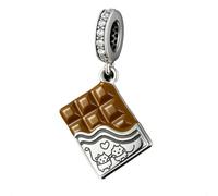 Love Chocolate Bar - 925 Sterling Silver Charm Bead for Pandora Moments Bracelets Her Girls Women - Gift Box
