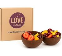 Love Coco 2 Natural Coconut Bowls Eco-Friendly Pasta Bowl Coconut Shell Bowl for Smoothies, Salad, Cereal, Pasta, Acai Bowls, Natural Coconut Shell Bowl Eco Friendly Gifts